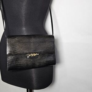 Vtg Rodo convertible lizard crossbody clutch bag Formal Dressy FIRM